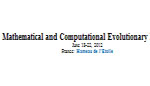 Mathematical and Computational Evolutionary Biology 2012