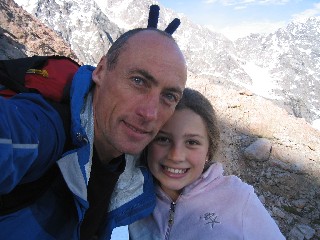 Emma and her Dad heading up to Goldney Ridge, Arthurs Pass NP, NZ